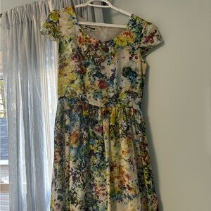Knee length floral dress